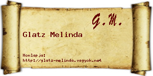 Glatz Melinda névjegykártya